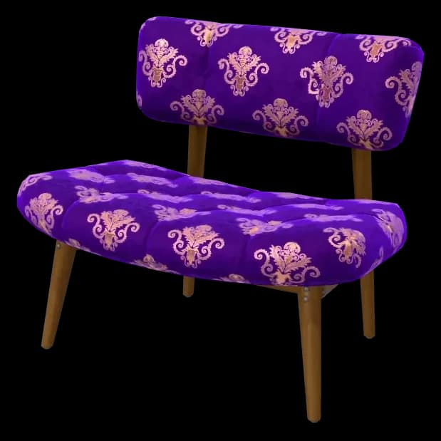 Damask Accent Chair 3D model