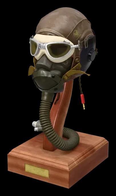 WWII Flight Helmet 3D model
