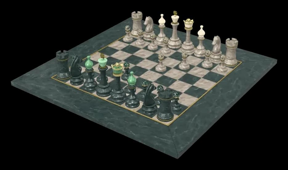 Marble Chess Set 3D model