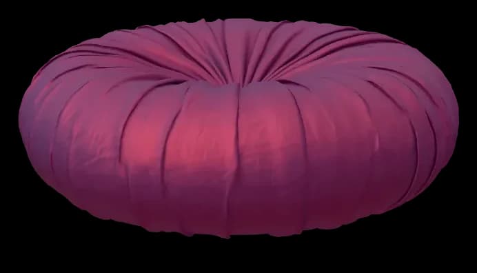 Silk Pouf 3D model
